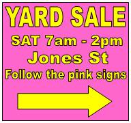 Info for yard sale